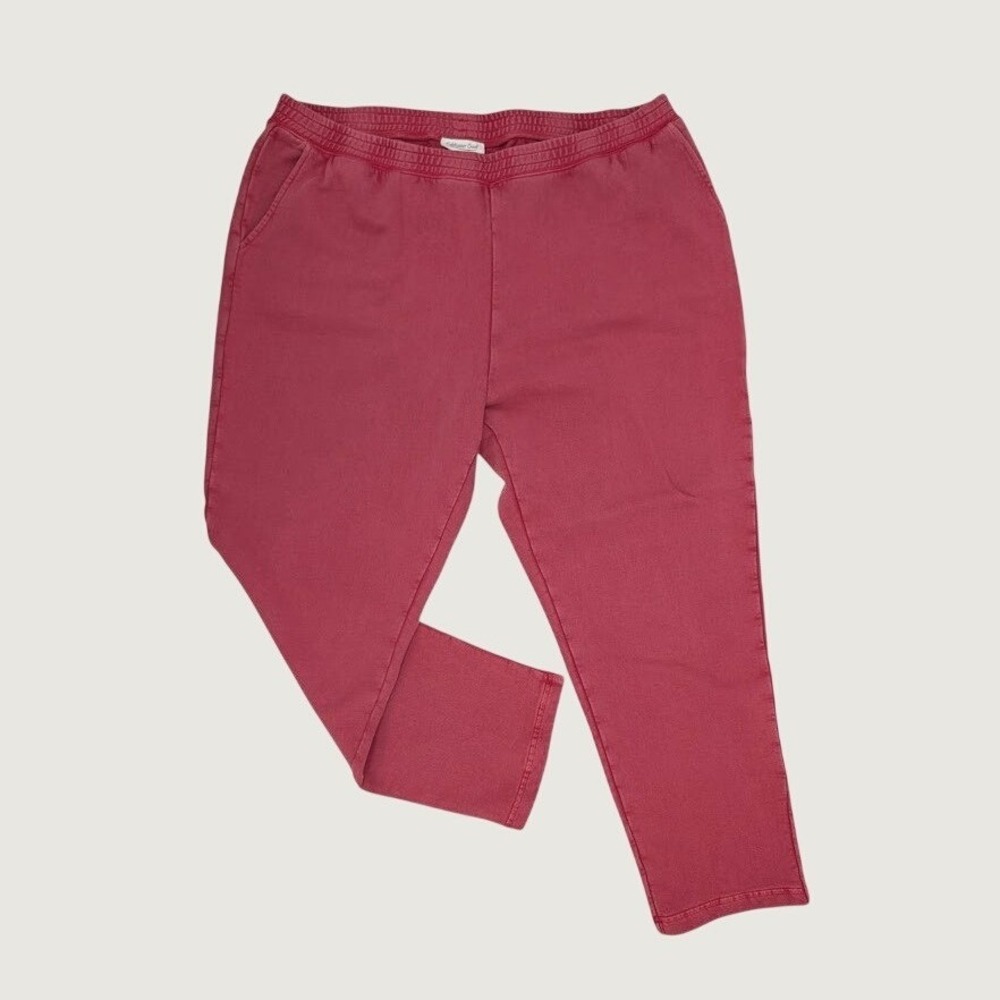 Coldwater Creek Plus Size 2X‎ Faded Pink French Terry Cotton Sweatpants Lounge
